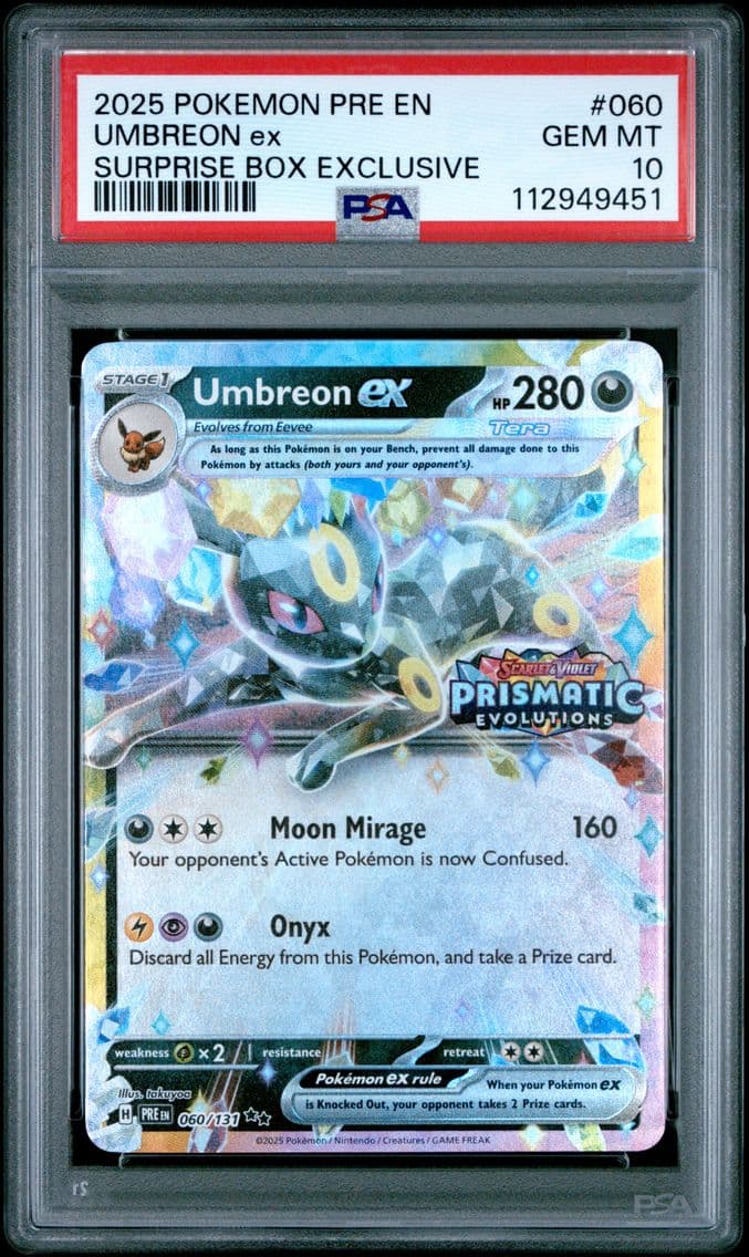 2025 #060 Umbreon EX PSA 10 Pre