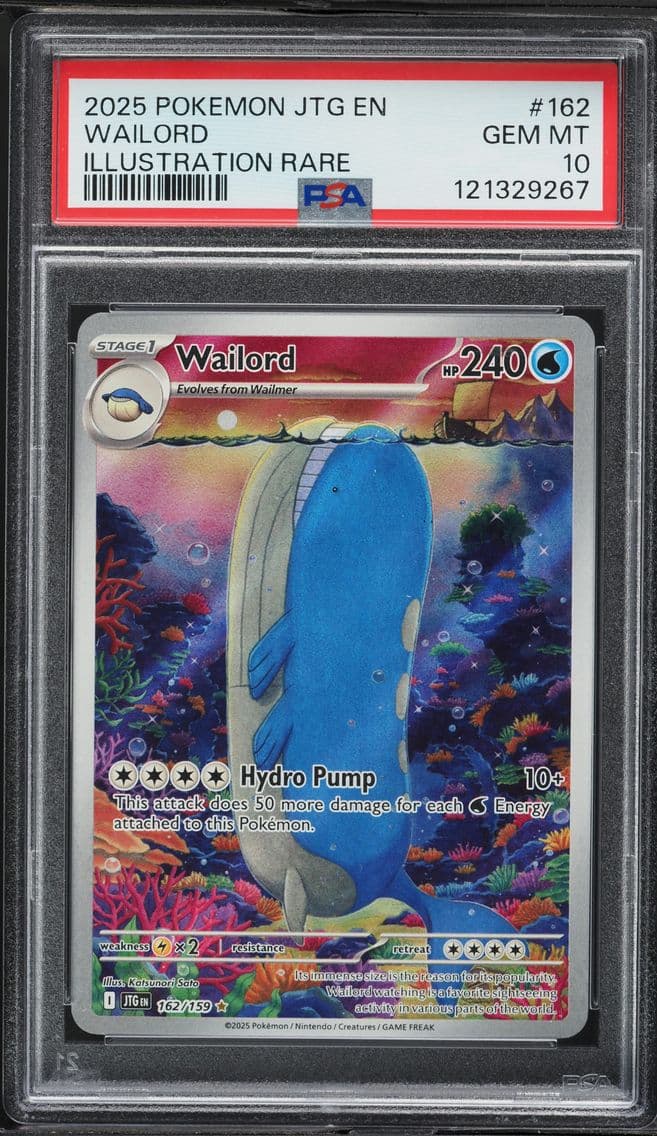 2025 #162 Wailord PSA 10 Jtg EN-