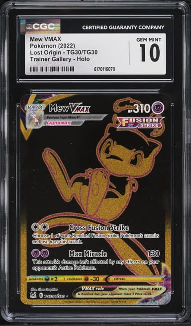 Pokemon Sword & Shield Lost Origin CHR Mew VMAX #TG30