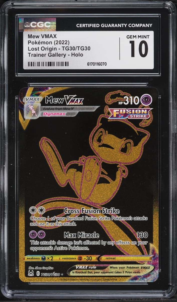 Pokemon Sword & Shield Lost Origin CHR Mew VMAX #TG30