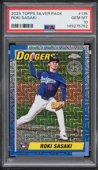 Topps Chrome Silver Pack '90 Roki Sasaki ROOKIE #135
