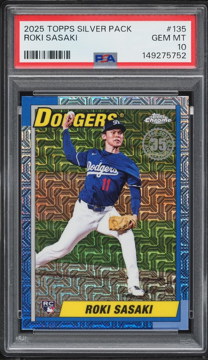Topps Chrome Silver Pack '90 Roki Sasaki ROOKIE #135