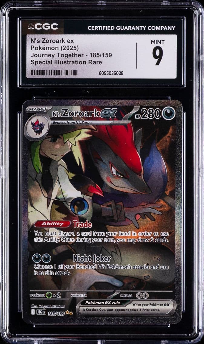 2025 #185 N's Zoroark EX CGC 9 J