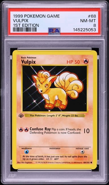 Pokemon Base Set Shadowless 1st Edition Vulpix #68