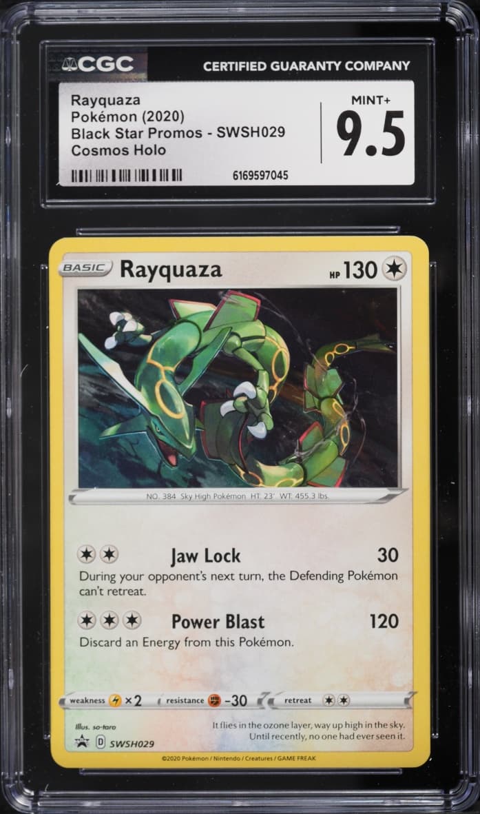 Pokemon Sword & Shield Promo Cosmos Holo Rayquaza #SWSH029