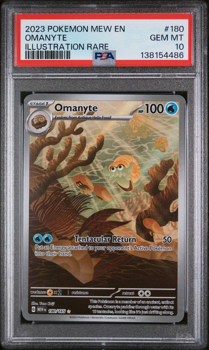 2023 #180 Omanyte PSA 10 Mew EN-