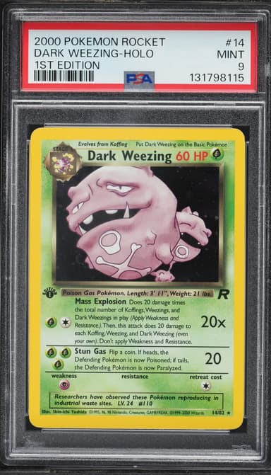 Team Rocket 1st Edition Holo Dark Weezing MINT