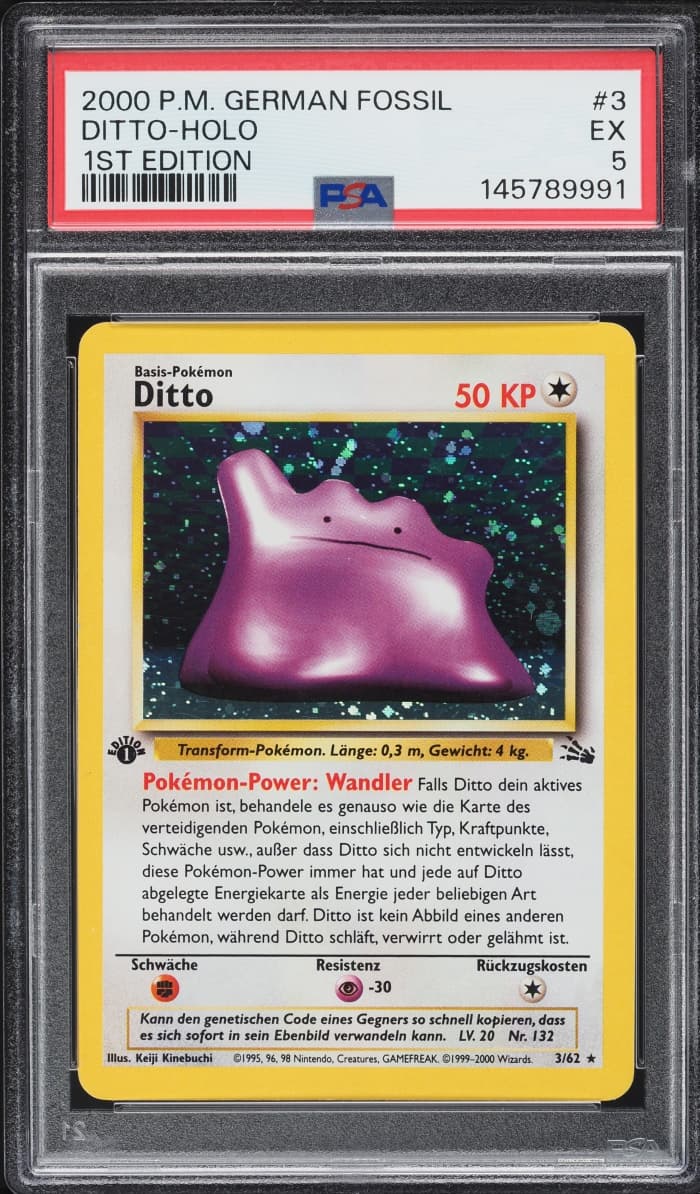 Pokemon German Fossil 1st Edition Holo Ditto #3