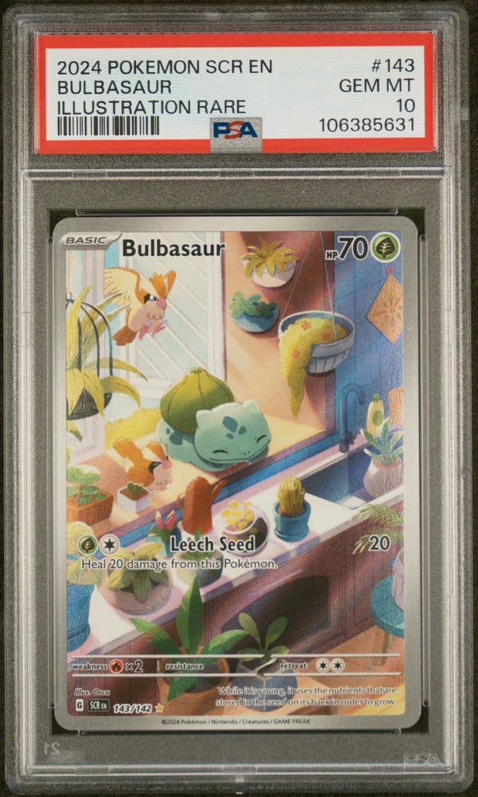 2024 #143 Bulbasaur PSA 10 Scr E