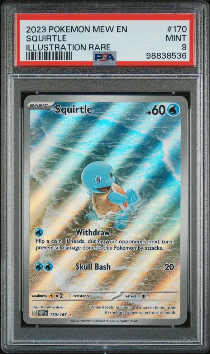 2023 #170 Squirtle PSA 9 Mew EN-