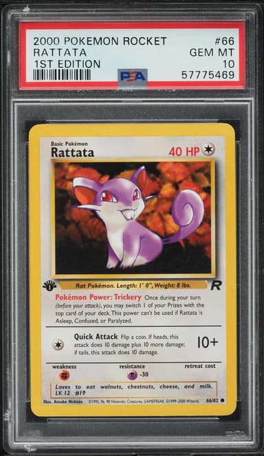 Pokemon Team Rocket 1st Edition Rattata #66