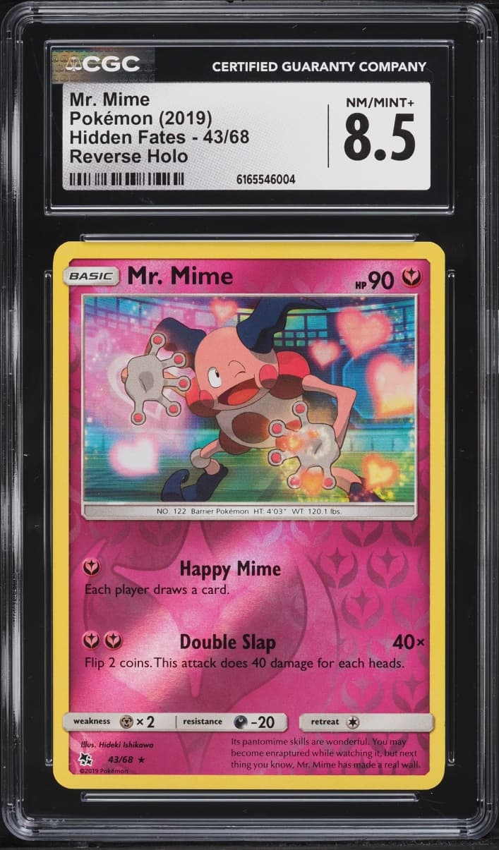 Pokemon Sun & Moon Hidden Fates Reverse Holo Mr. Mime #43