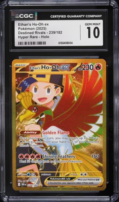 Pokemon Scarlet & Violet Destined Rivals Gold Rare Ethan's Ho-Oh EX #239