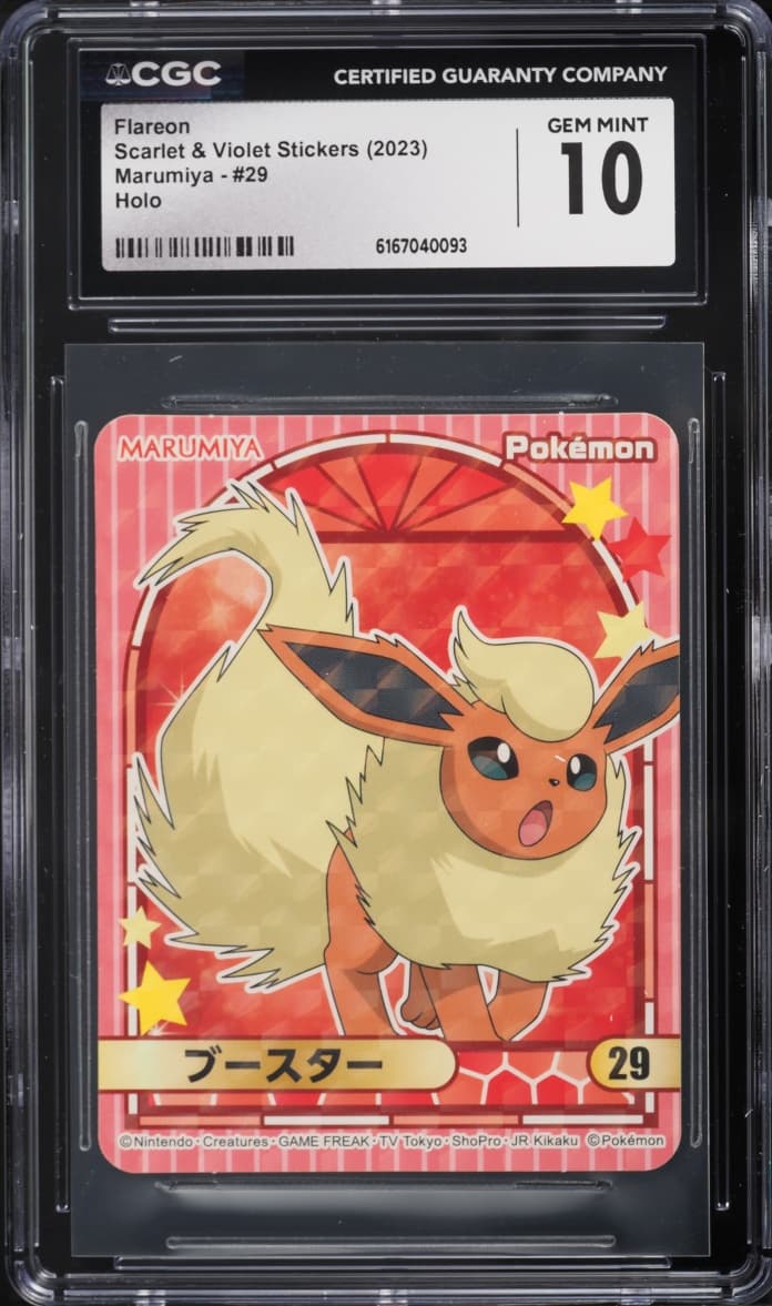Pokemon Japanese Scarlet & Violet Stickers Marumiya Holo Flareon #29