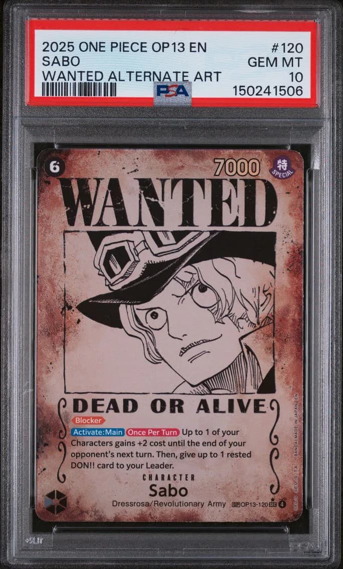 2025 #120 Sabo PSA 10 One Piece 