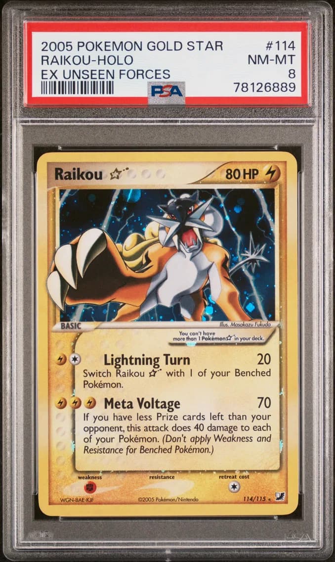 2005 #114 Raikou-Holo Gold Star 