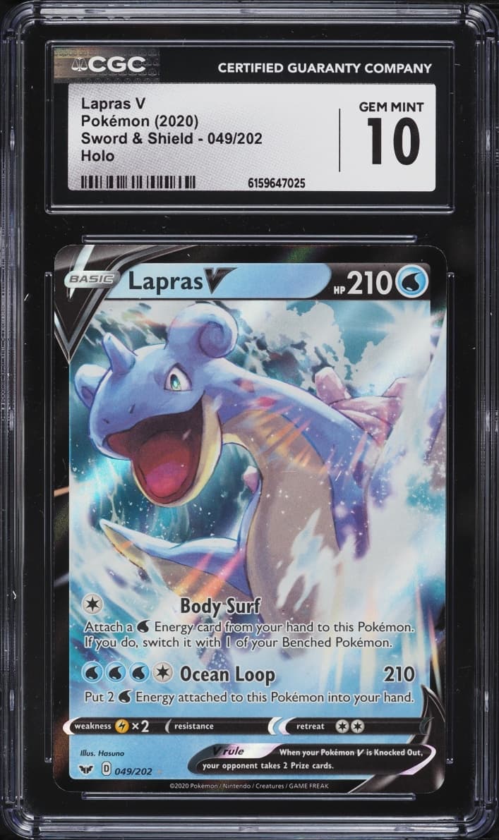 Pokemon Sword & Shield Holo Lapras V #49