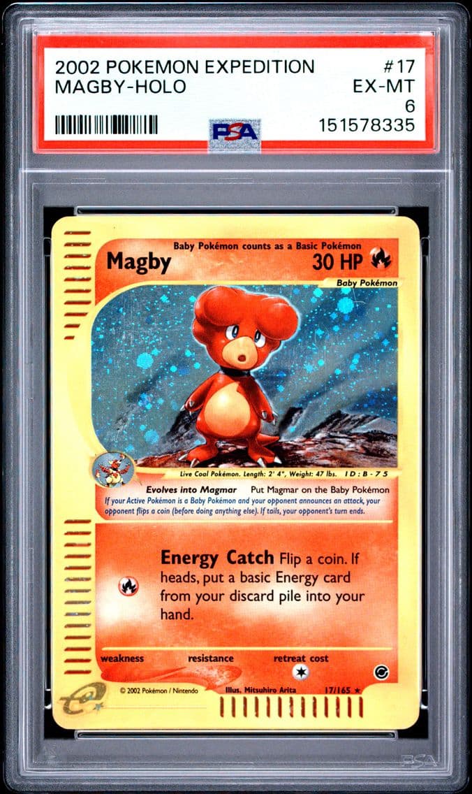 2002 #17 Magby-Holo PSA 6 Expedi