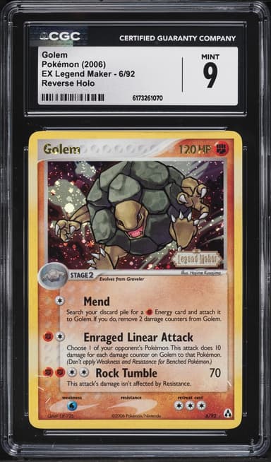 Pokemon EX Legend Maker Reverse Holo Golem #6
