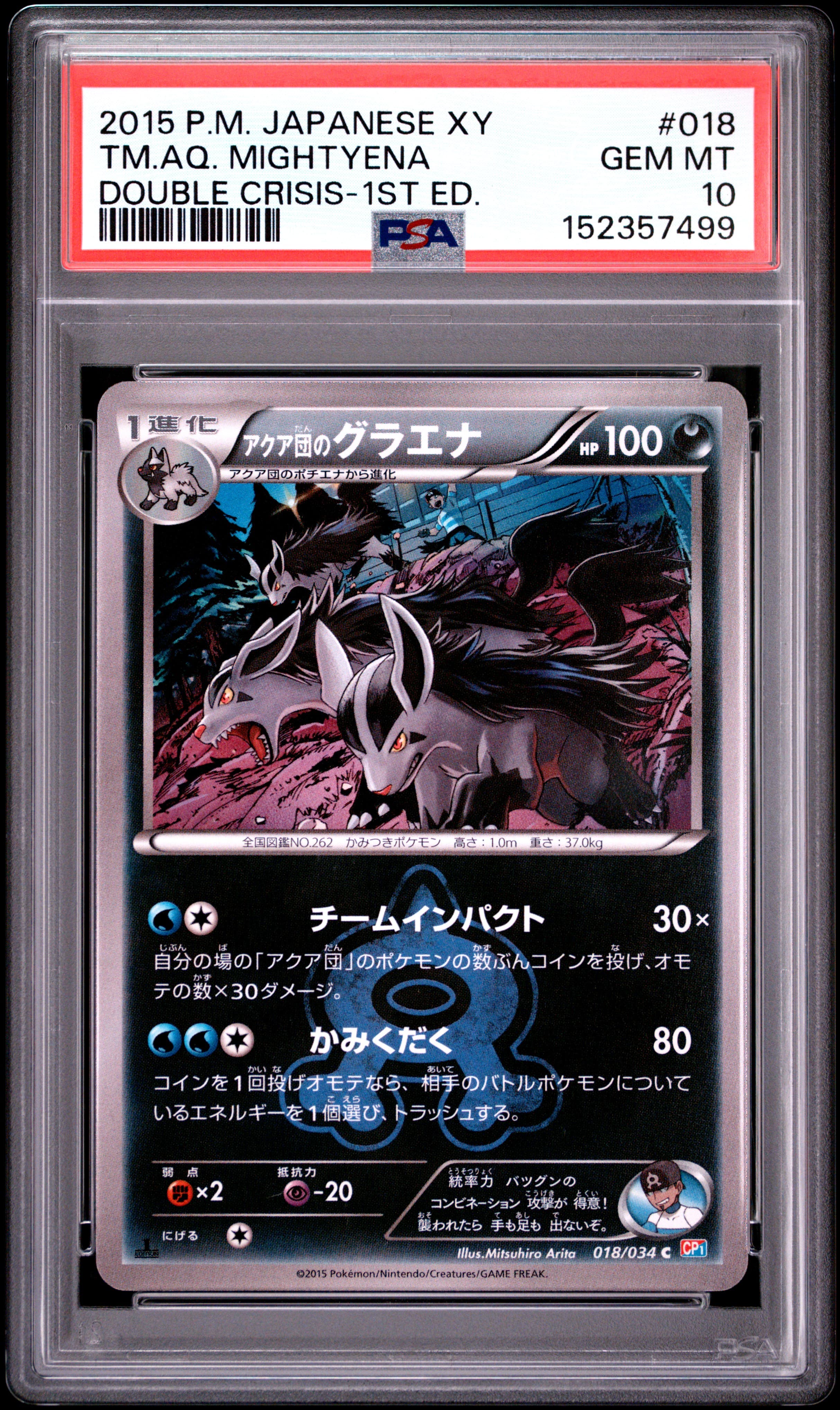 Team Aqua's Mightyena 1st Edition