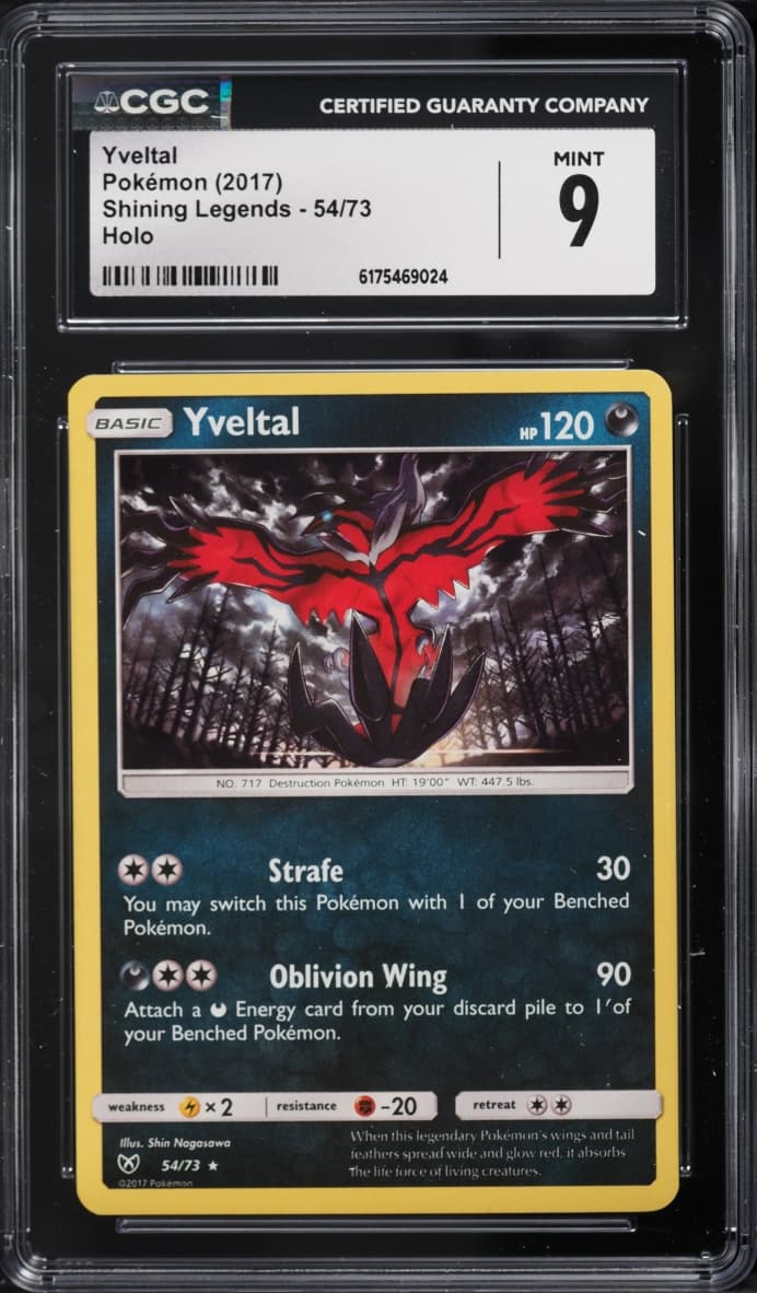 Pokemon Sun & Moon Shining Legends Holo Yveltal #54