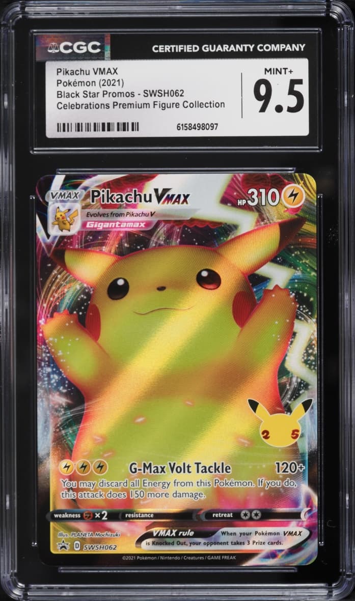Pokemon Sword & Shield Promo Celebrations Full Art Pikachu VMAX #SWSH62
