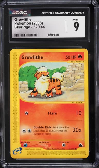 Pokemon Skyridge Growlithe #62