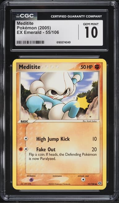 Pokemon Ex Emerald Meditite #55