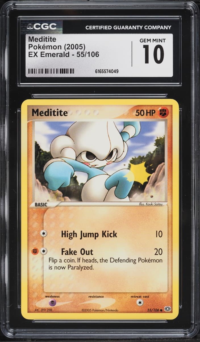 Pokemon Ex Emerald Meditite #55