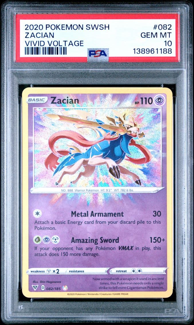 2020 #082 Zacian PSA 10 Sword &