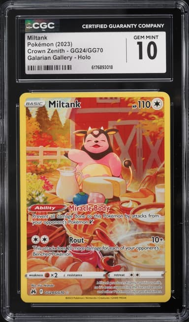 Pokemon Sword & Shield Crown Zenith Galarian Gallery Full Art Miltank #GG24