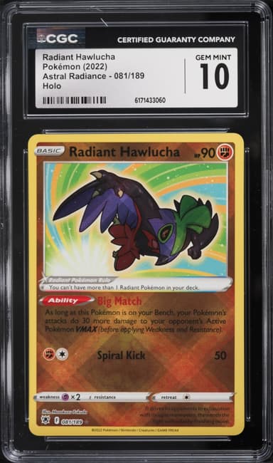 Pokemon Sword & Shield Astral Radiance Radiant Hawlucha #81
