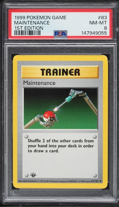 Pokemon Base Set Shadowless 1st Edition Maintenance #83