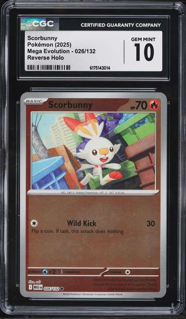 Pokemon Mega Evolution Reverse Holo Scorbunny #026