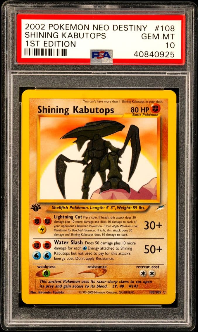 2002 #108 Shining Kabutops 1st E