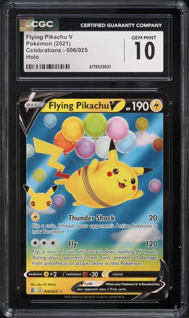 Pokemon Sword & Shield Celebrations Holo Flying Pikachu V #6
