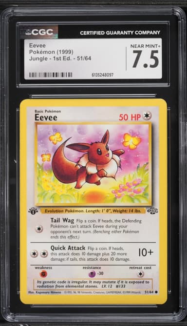 Pokemon Jungle 1st Edition Eevee #51