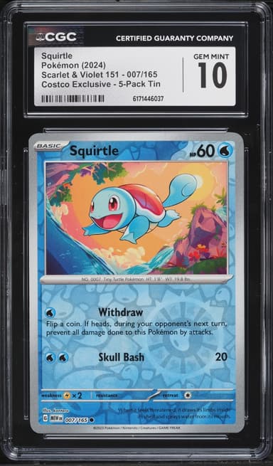 Pokemon Scarlet & Violet 151 Costco Exclusive Squirtle #7
