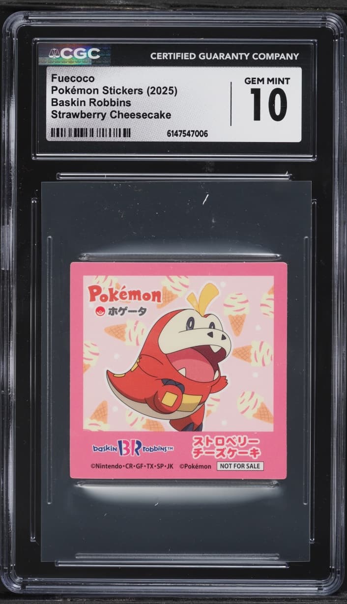 Pokemon Japanese Baskin Robbin Sticker Strawberry Cheesecake Fuecoco