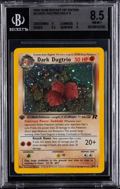 Dark Dugtrio-Holo 1st Edition