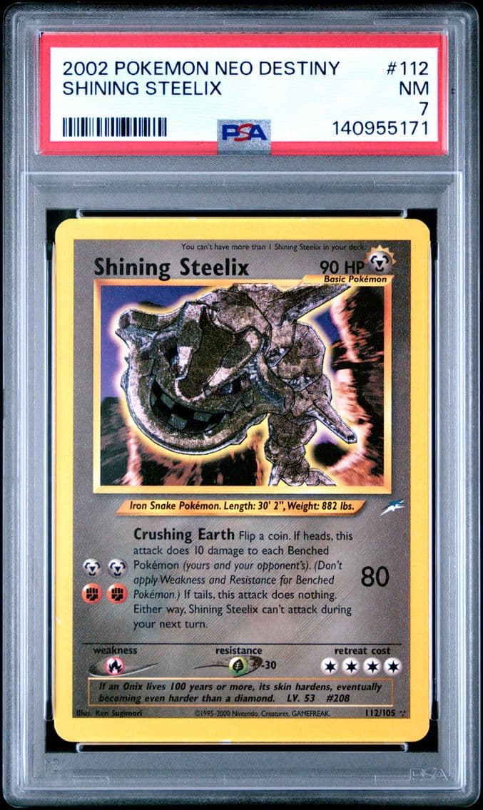 2002 #112 Shining Steelix PSA 7