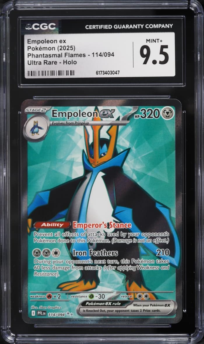 Pokemon Mega Evolution Phantasmal Flames Full Art Empoleon ex #114