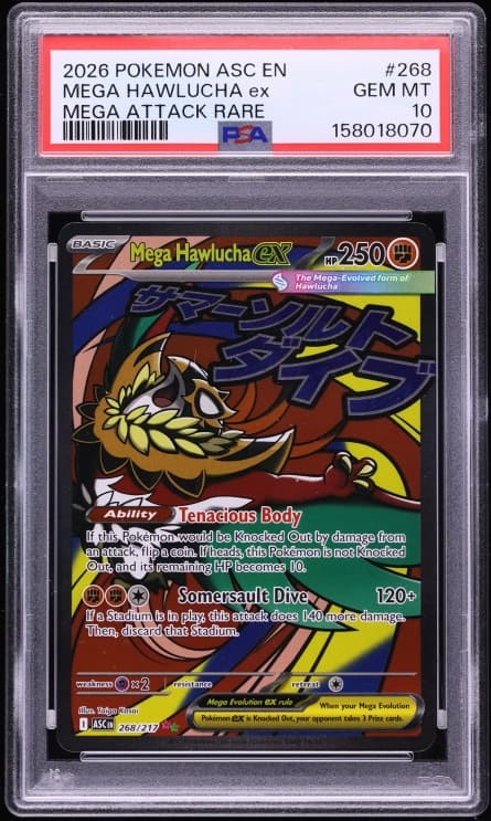 Pokemon Mega Evolution Ascended Heroes MA Mega Hawlucha ex #268