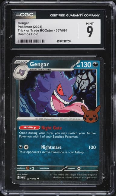 Pokemon Scarlet & Violet Paldean Fates Trick Or Trade Holo Gengar #57