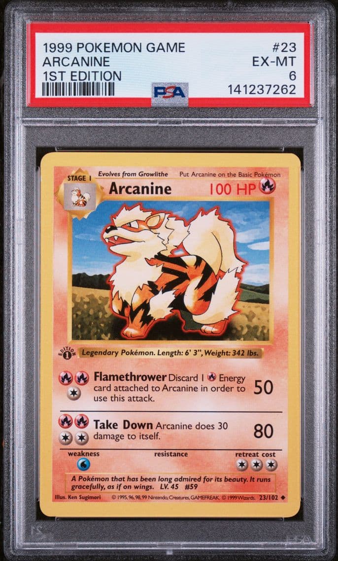 1999 #23 Arcanine 1st Edition PS