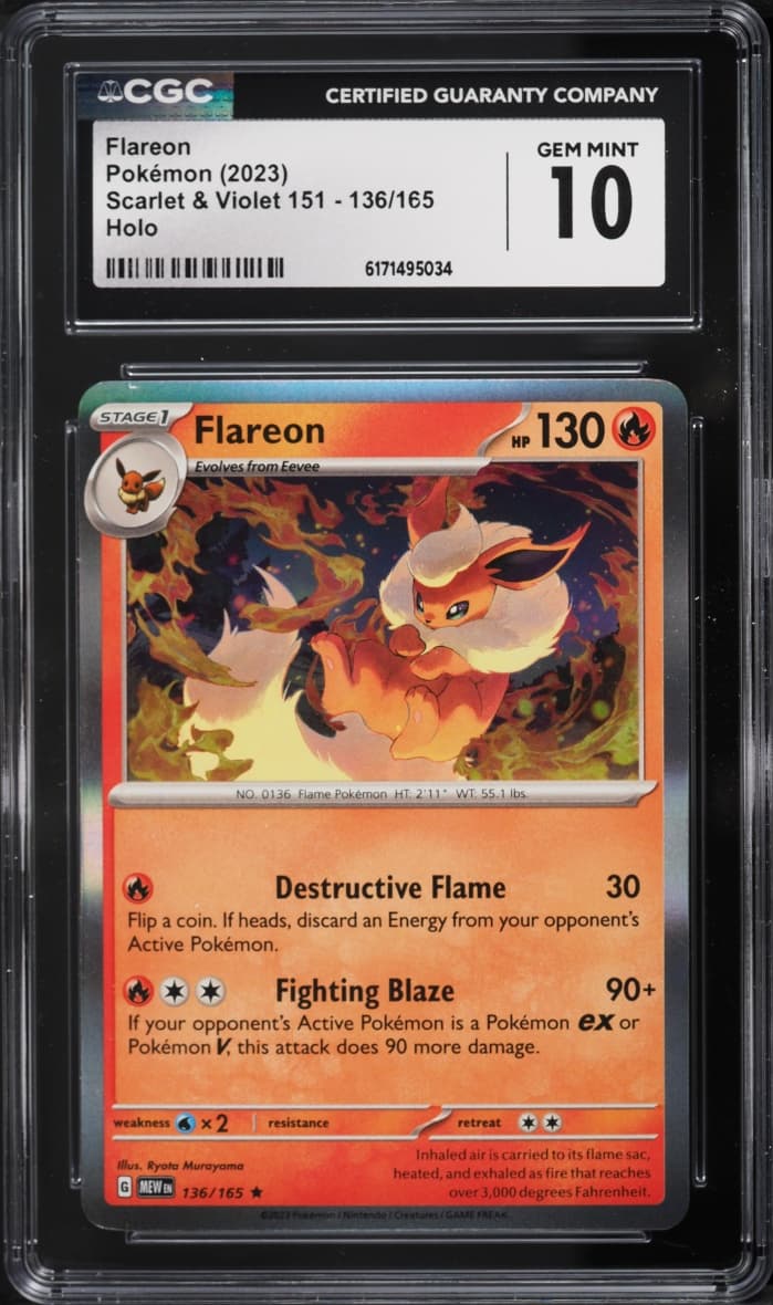 Pokemon Scarlet & Violet 151 Holo Flareon #136