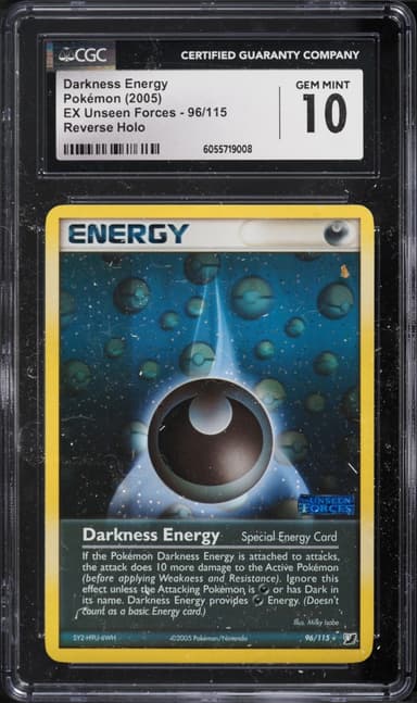 Pokemon EX Unseen Forces Reverse Holo Darkness Energy #96