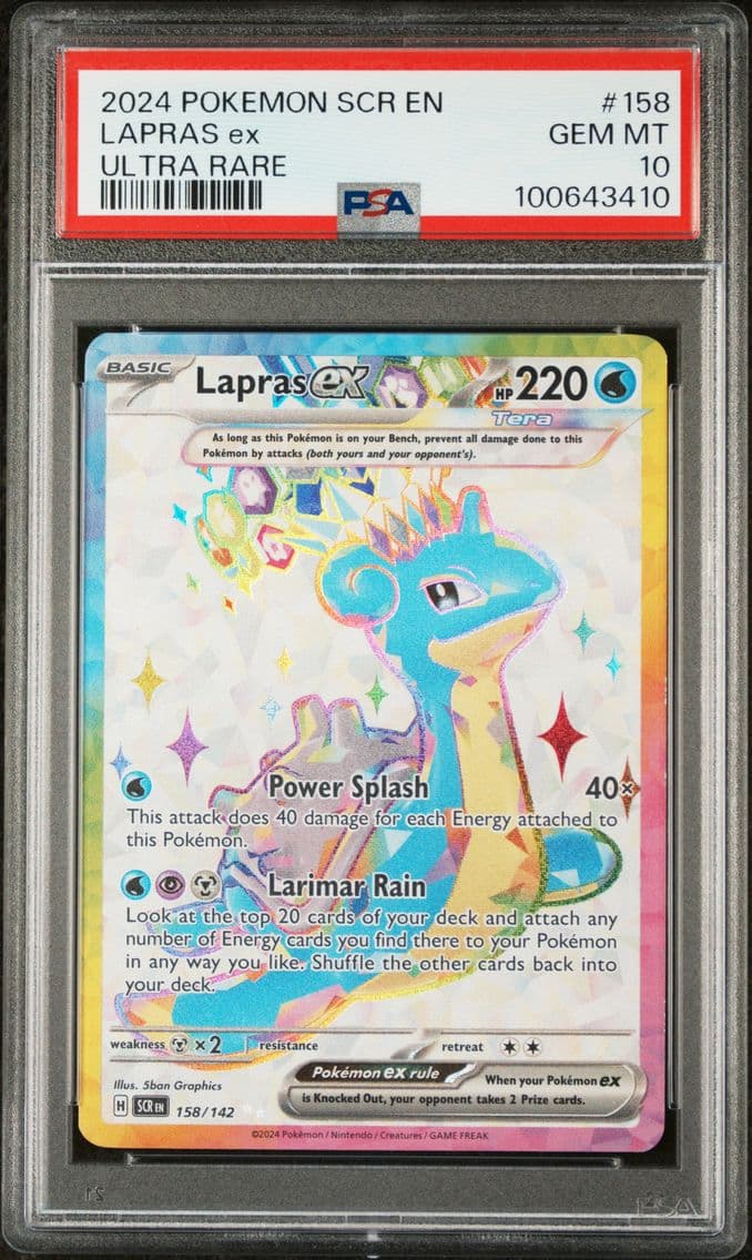 2024 #158 Lapras EX PSA 10 Scr E
