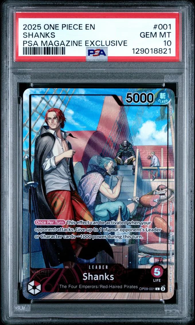 2025 #001 Shanks PSA 10 One Piec