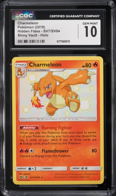 Pokemon Sun & Moon Hidden Fates Shiny Charmeleon #SV7